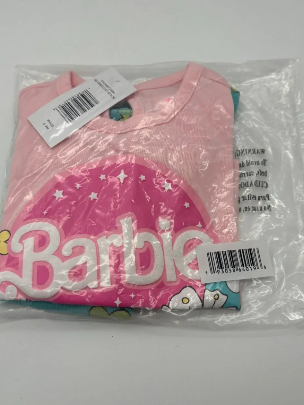 Barbie Baby Girls Ruffle Top and Flare Leggings with Bow Headband Set, 0-3M
